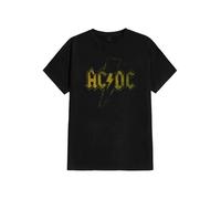 AC/DC Distress Flash Homme T-Shirt Manches Courtes Noir XXL 100% Coton Regular/Coupe Standard