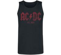 AC/DC Est. 1973 Homme Débardeur Noir 100% Coton Regular/Coupe Standard