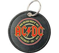 AC/DC - "Est. 1973" Porte-clés Ecusson double face RO7284 (Taille unique) (Noir/Rouge)