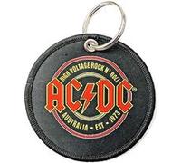 AC/DC Est. Porte-clés écusson double face 1973 Noir