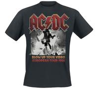 AC/DC European Tour 1988 Homme T-Shirt Manches Courtes Noir S 100% Coton Regular/Coupe Standard
