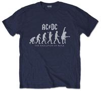 AC/DC 'Evolution Of Rock' (Bleu) T-Shirt - OFFICIEL