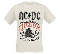 AC/DC Hells Bells 1980 Homme T-Shirt Manches Courtes Beige 100% Coton Regular/Coupe Standard