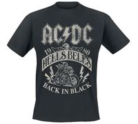 AC/DC Hells Bells 1980 Unisexe T-Shirt Manches Courtes Noir 100% Coton Regular/Coupe Standard