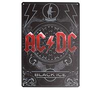 AC-DC Hell's Bells,812inch Affiche de Fer Plaque de Porte Murale en étain Panneau en Acier Étain Mur Signe Décorations d'art pour Café Bar Parc Hôtel