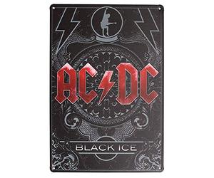 AC-DC Hell's Bells,812inch Affiche de Fer Plaque de Porte Murale en étain Panneau en Acier Étain Mur Signe Décorations d'art pour Café Bar Parc Hôtel