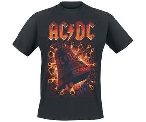 AC/DC Hells Bells Explosion Homme T-Shirt Manches Courtes Noir 100% Coton Regular/Coupe Standard
