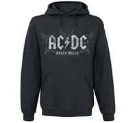 AC/DC Hells Bells Homme Sweat-Shirt à Capuche Noir 80% Coton, 20% Polyester Regular/Coupe Standard