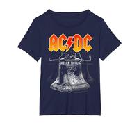 AC/DC - Hells Bells T-Shirt, Femme Grandes Tailles, Bleu Marine, 2X