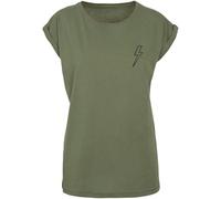AC/DC High Voltage Femme T-Shirt Manches Courtes Olive S 100% Coton Large