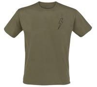 AC/DC High Voltage Homme T-Shirt Manches Courtes Olive XL 100% Coton Regular/Coupe Standard