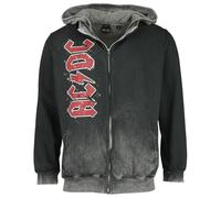 AC/DC Highway to Hell! Homme Sweat-Shirt zippé à Capuche Noir 100% Coton Regular/Coupe Standard