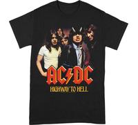 AC/DC - "Highway To Hell" T-shirt homme/femme unie BI115 (S) (Noir/Rouge)