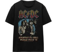 AC/DC - "Highway World Tour 79" T-shirt Homme/Femme Unie TV15426 (M) (Noir)