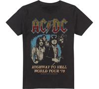 AC/DC - "Highway World Tour 79" T-shirt pour homme TV13349 (XL) (Noir)
