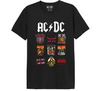 AC/DC « Patchwork Logo » MEACDCRTS033 T-Shirt Homme, Noir, Taille L