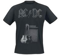 AC/DC in Rock We Trust Homme T-Shirt Manches Courtes Noir 4XL, 100% Coton, Regular/Coupe Standard