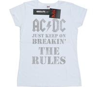 AC/DC - "Just Keep On Breaking The Rules" T-Shirt für Damen BI4438 (XXL) (Weiß)