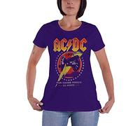 AC/DC Ladies Tee: For Those About To Rock '81 - Medium - Purple
