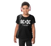 AC/DC Legend Icon Officiel imprimé T-Shirt pour Garcon Col Ras du Cou Manches Courtes Coton Coupe régulière,Logo,Taille 08 Ans