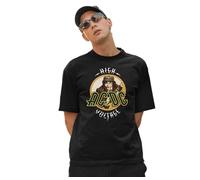 AC/DC Legend Icon Officiel imprimé T-Shirt pour Homme Col Ras du Cou Manches Courtes Coton Coupe régulière,High Voltage ACDC_N,TailleL