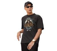 AC/DC Legend Icon Officiel imprimé T-Shirt pour Homme Col Ras du Cou Manches Courtes Coton Coupe régulière,High Voltage Tour 76_A,Taille S