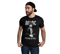 AC/DC Legend Icon Officiel imprimé T-Shirt pour Homme Col Ras du Cou Manches Courtes Coton Coupe régulière,Highway to Hell_N,TailleXS