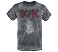 AC/DC Let There be Rock Homme T-Shirt Manches Courtes Gris 100% Coton Regular/Coupe Standard