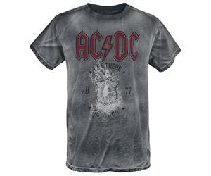 AC/DC Let There be Rock Homme T-Shirt Manches Courtes Gris 100% Coton Regular/Coupe Standard