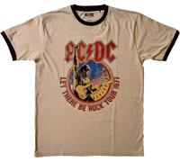AC/DC - "Let There Be Rock Tour 1977" T-shirt homme/femme unie RO9350 (XL) (Sand)