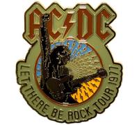 Ac/Dc Let There Be Rock Tour 77 Pin Badge Size One Size