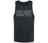 AC/DC Logo Noir Homme Débardeur Noir XXL 100% Coton Regular/Coupe Standard