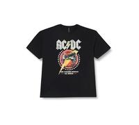 AC/DC Men's T-Shirt 1981 Vintage Canon Print, Black, Size X-Large