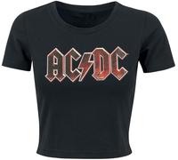 AC/DC Metal Logo Femme T-Shirt Manches Courtes Noir XL