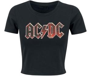 AC/DC Metal Logo Femme T-Shirt Manches Courtes Noir XL