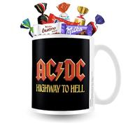 AC/DC | Mug garni d'un assortiment de 15 chocolats Célébrations, DAIM, KINDER | LICENCE OFFICIELLE | COFFRET CADEAU ORIGINAL pour une Fête ou un Anniversaire