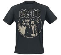 AC/DC North American Tour 1979 Homme T-Shirt Manches Courtes Noir 100% Coton Regular/Coupe Standard