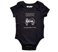 AC DC Official About to Rock Black Cotton Kids Baby Grow 0-3 Months Toddler