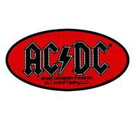 AC/DC Oval Classic Logo Sew On Woven Patch Classic Rock Official Music ACDC