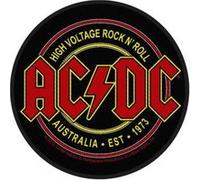 AC/DC Patch High Voltage Rock N Roll 9 x 9 cm Noir G