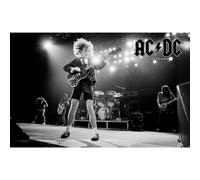AC/DC - Poster "50 Years", tissu RO11459 (taille unique) (Noir/Blanc)