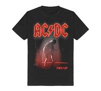 AC/DC PWR UP Angus Live Homme T-Shirt Manches Courtes Noir L 100% Coton Regular/Coupe Standard