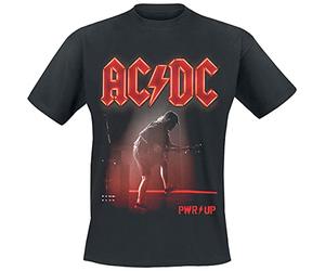AC/DC PWR UP Angus Live Unisexe T-Shirt Manches Courtes Noir 100% Coton Regular/Coupe Standard