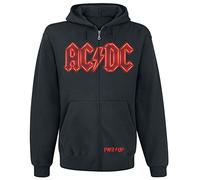 AC/DC PWR UP Homme Sweat-Shirt zippé à Capuche Noir 80% Coton, 20% Polyester Regular