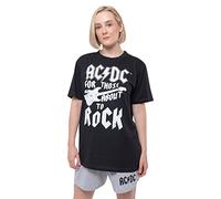 AC/DC Pyjamas For Those About To Rock Guitar Band Logo Nouveau Officiel Noir Size M