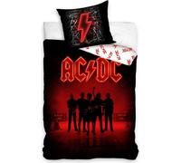 AC/DC - réversible - Ensemble de literie "Power Up" AG2969 (Single) (rouge/noir/blanc)