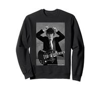 AC DC Rock Icon Pose de Guitare Noir et Blanc Sweatshirt