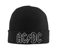 AC-DC Rock Music Band Logo dentelé Bonnets tricotés Tuques Chapeaux d’Hiver Bonnets Unisexe Chauds décontractés pour Hommes Cadeaux féminins,