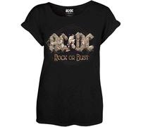 AC/DC - "Rock Or Bust" T-shirt pour femme RO3405 (L) (Noir)