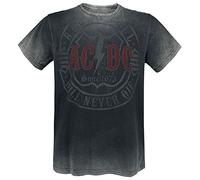 AC/DC Rock & Roll - Will Never Die Homme T-Shirt Manches Courtes Gris foncé